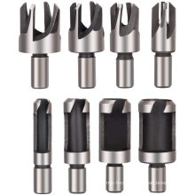 23-Pack Woodworking Chamfer Drilling Tool, 6pcs 1/4" Hex 5 Flute 90 Degree Countersink Drill Bits, 7pcs Three Pointed Countersin